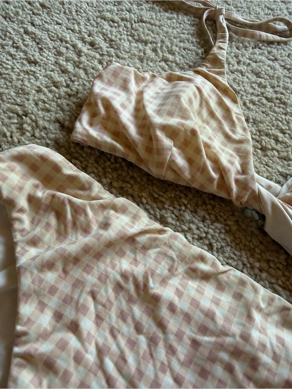 Dippin' Daisy's Light Pink Gingham Tie Bikini Set - Picture 3 of 3
